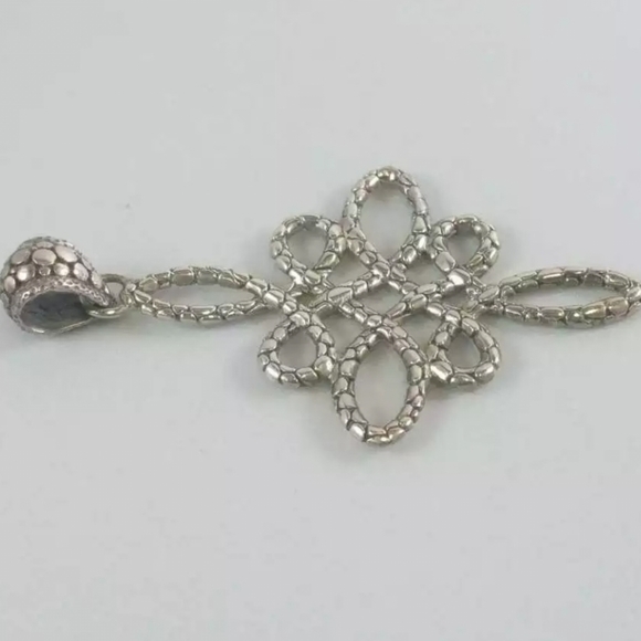 VINTAGE SARDA 3" SIGNED STERLING SILVER PENDANT 76MM X 43MM 13.0 G necklace - Picture 7 of 10